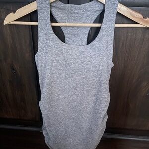 Beyond The Bump Racerback Maternity Tank Light Heather Gray XS